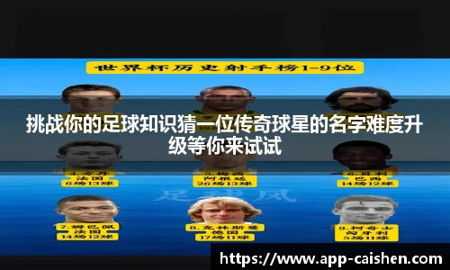 挑战你的足球知识猜一位传奇球星的名字难度升级等你来试试